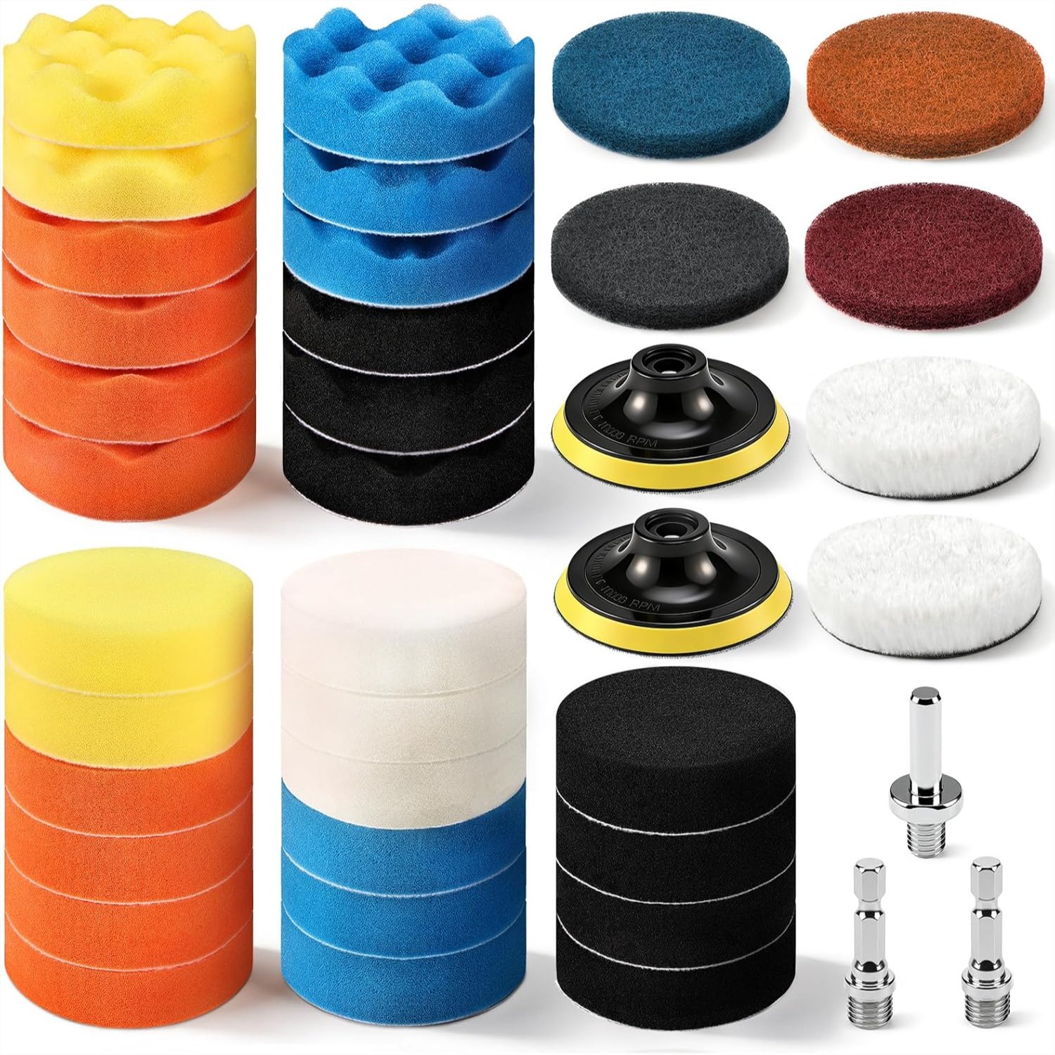 38 Pcs 3 Inch Car Polishing Pa - Polish Pad Set Buffer ulasan dan harga