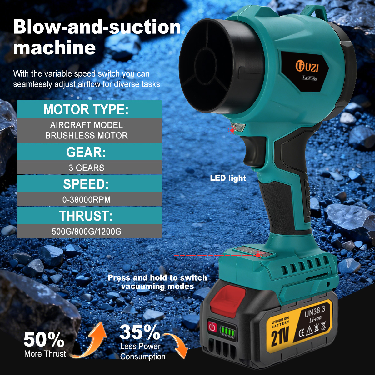 UZI Brushless Electric Turbo C - Dryer Car Blower ulasan dan harga
