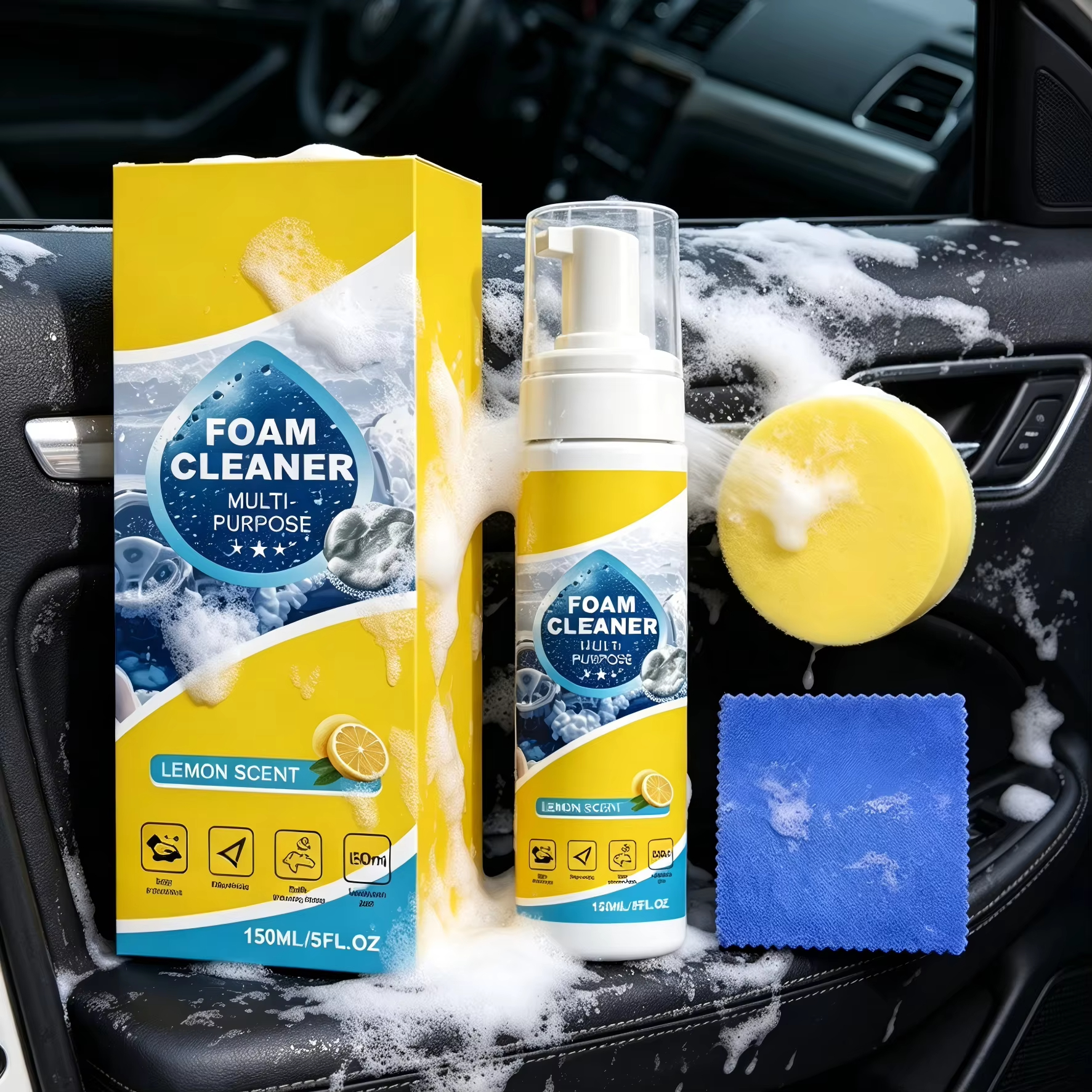 Multi-Purpose Foam Car Interio - Leather Cleaner Interior ulasan dan harga