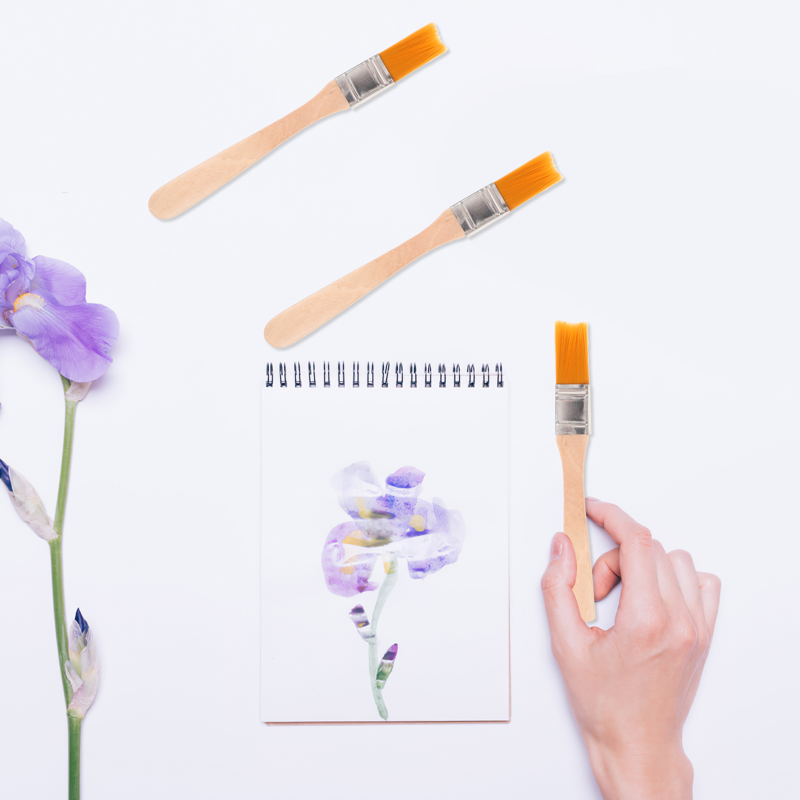 6 Pcs Nylon Bristle Paint Brus - Detailing Brush Set ulasan dan harga