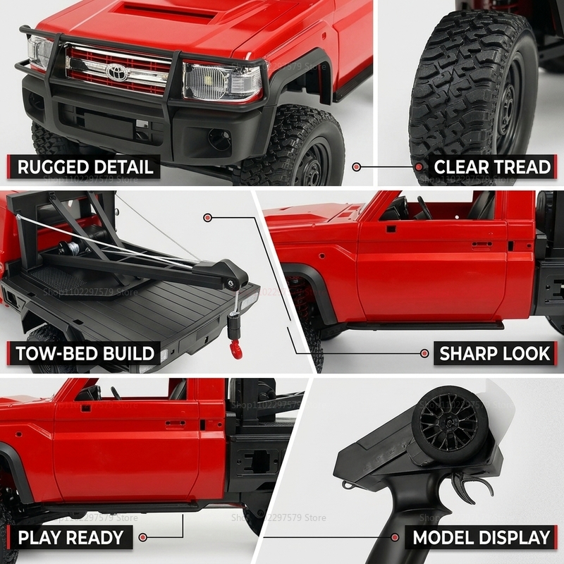New MN82T RC Crawler 2.4G 4WD  - Dirt Brush Interior ulasan dan harga