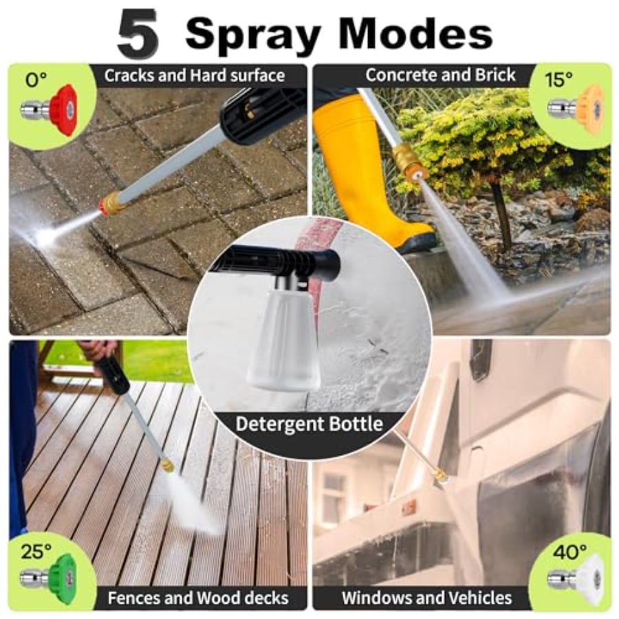 Power waher 4300PSI with 4 Qui - Foam Cannon Car Wash ulasan dan harga