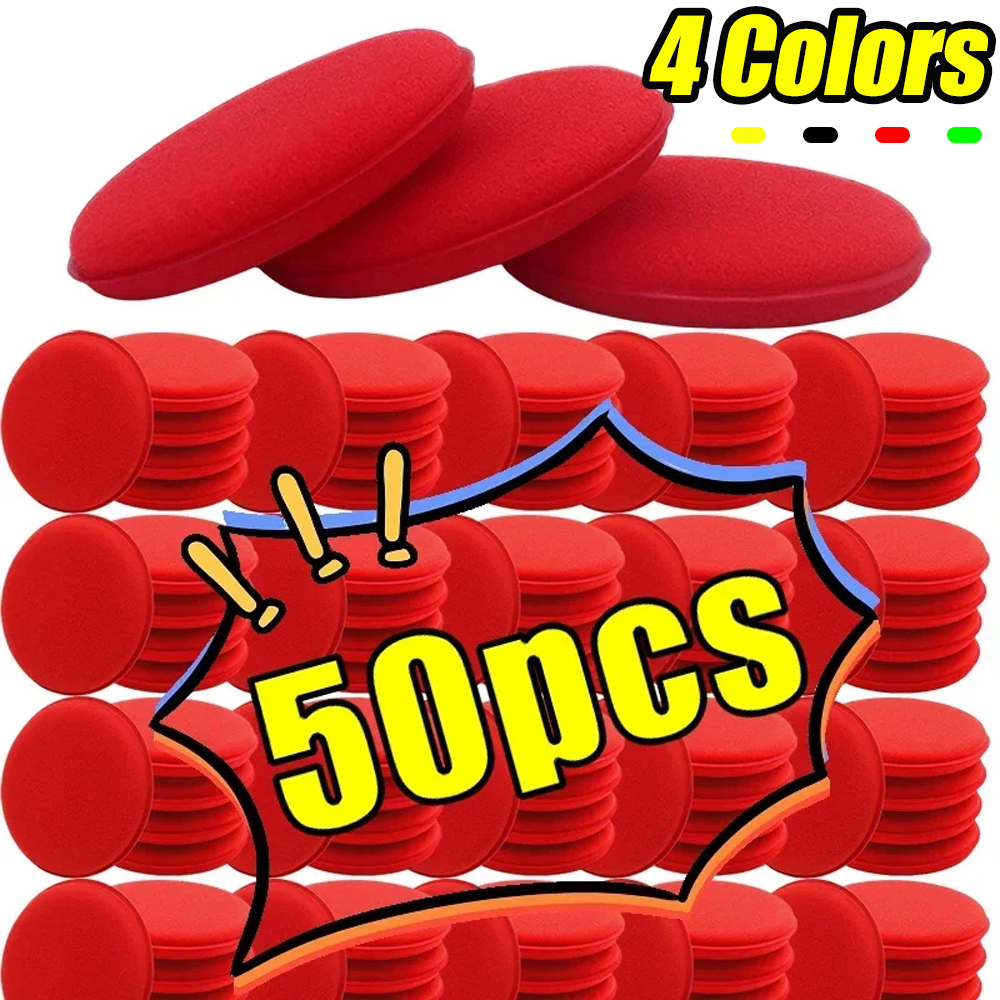 50pcs Round Car Ultra Soft Foa - Wax Applicator Pad ulasan dan harga