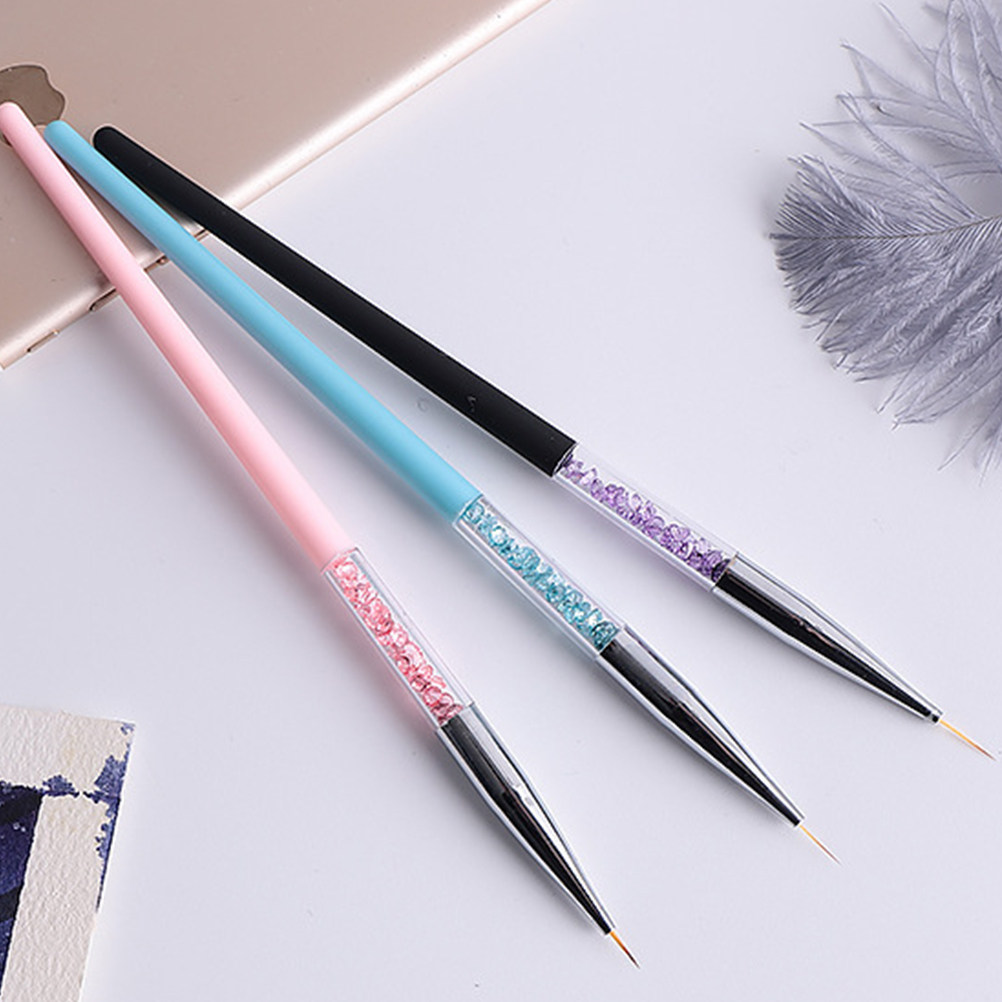 3Pcs Nail Art Pen Set Ultra Th - Detailing Brush Set ulasan dan harga