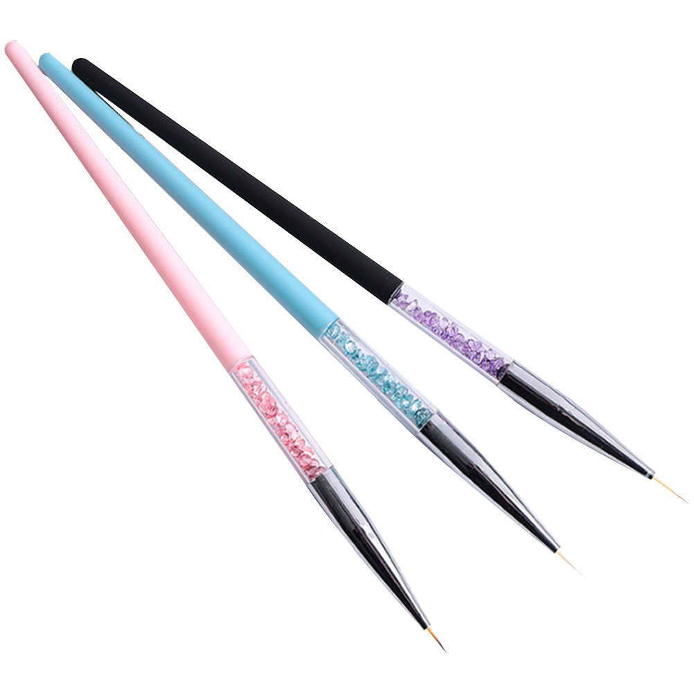3Pcs Nail Art Pen Set Ultra Th - Detailing Brush Set ulasan dan harga