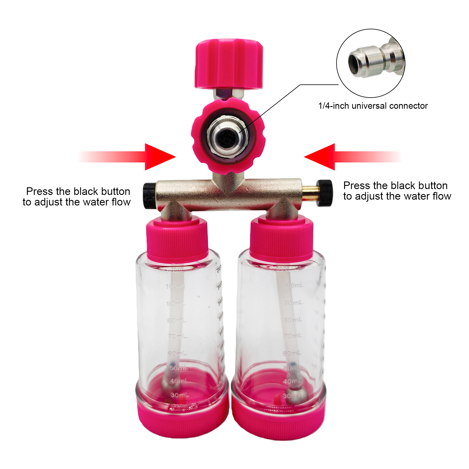 100ML Dual-Kettle Foam Sprayer - Pressure Washer Foam Gun ulasan dan harga