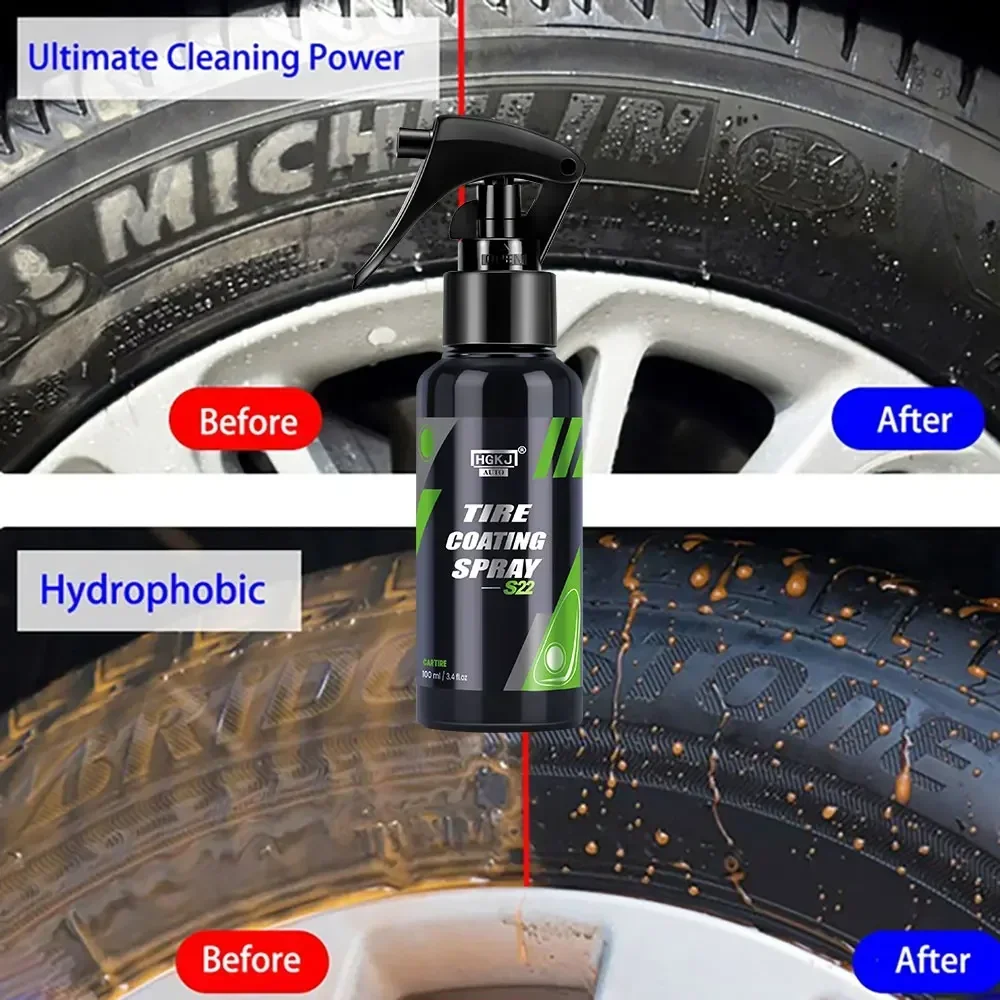 HGKJ S22 Car Tire Gloss Spray, - Tire Shine Spray Sealant ulasan dan harga
